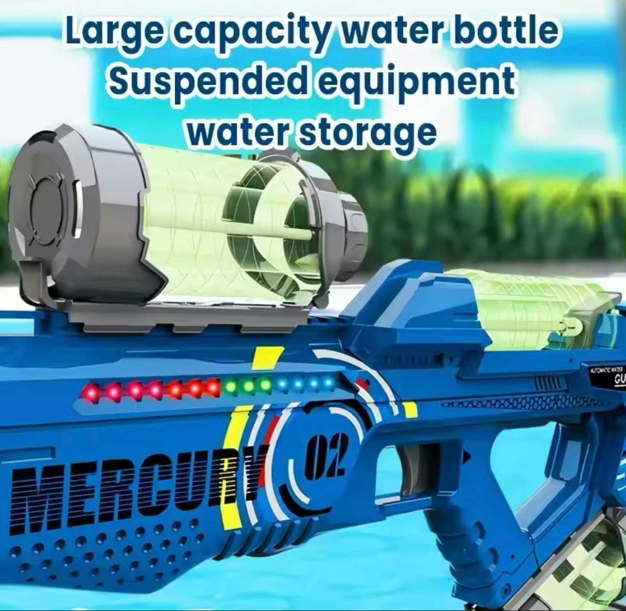 Automatic Summer Electric Water Gun With Light Rechargeable